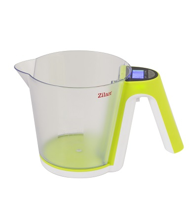 Cantare de bucatarie - Cantar de bucatarie digital Zilan ZLN 7788, cu cana, capacitate 2 kg,Verde