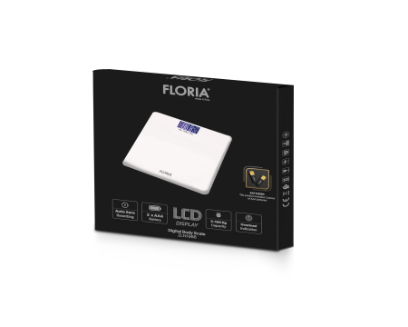 Cantar electronic de persoane Floria ZLN1988 Alb, ecran LCD, capacitate maxima 180 kg [1]