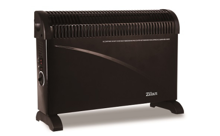 Convectoare electrice - Convector electric de podea FLORIA ZLN-6843,Negru 2000W, 3 trepte de putere, Termostat reglabil,