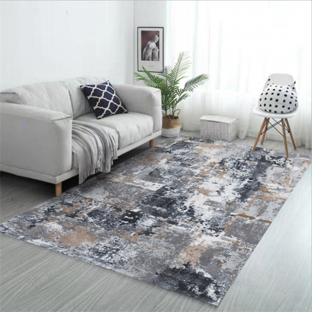 Covoare Moderne - Covor Modern Living, Dormitor Dreptunghiular Hera Lux TZ16BHBY Gri