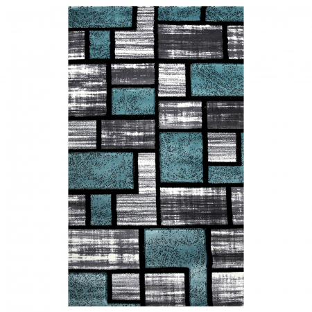 Covor Modern Living , Dormitor  Dreptunghiular Romantic 4714 Albastru [1]