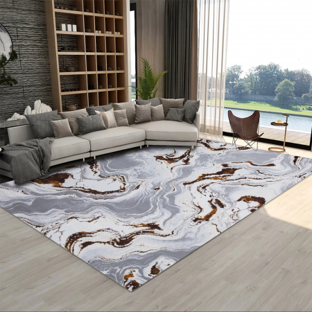 Covoare Moderne - Covor Modern Living, Dormitor Dreptunghiular Royal River 7367A Maro