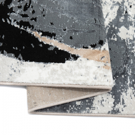Covor Modern Living , Dormitor  Dreptunghiular Yaman 1656B Gri/Black [4]