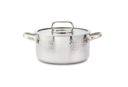 Cratite - Cratita din inox Zilan ZLN1313, 2.5L, Diametru 20 cm, Manere nituite, Compatibil gaz, inductie  electric, Compatibil masina de spalat vase