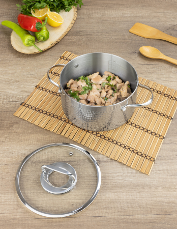 Cratita din inox Zilan ZLN1313, 2.5L, Diametru 20 cm, Manere nituite, Compatibil gaz, inductie  electric, Compatibil masina de spalat vase [1]