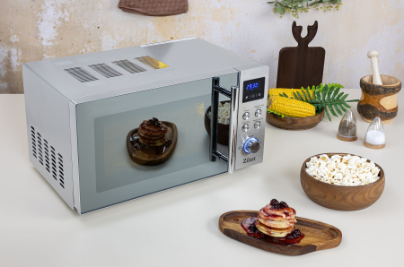 Cuptor cu microunde digital Zilan ZLN1238, Putere 700W, Capacitate 20L, Functie de dezghetare, Panou din inox, Afisaj digital [6]