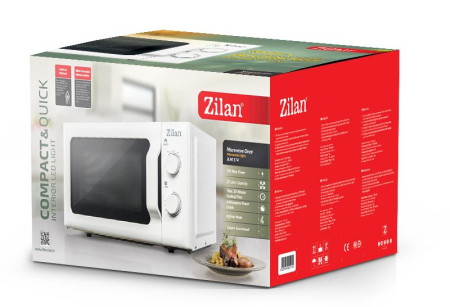 Cuptor cu microunde ZILAN Alb ZLN1174, capacitate 20 l, 700 W, , [4]