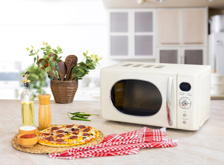 Cuptor cu microunde Zilan ZLN1245 RETRO, Putere 700W, Capacitate 20L, Functie de dezghetare, Afisaj digital, Temporizator [3]