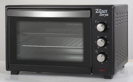 Cuptor electric cu ventilator ZILAN ZLN3727 Negru, Capacitate 45L, Putere 2000W, Geam dublu, Temporizator 60 min, Temperatura maxima 230 grade celsius [8]