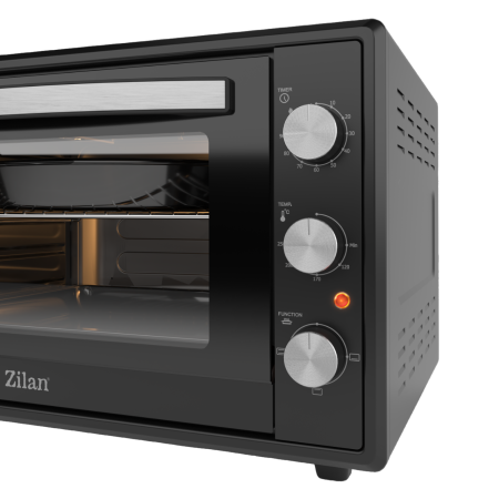 Cuptor electric Zilan ZLN2433, Putere 2000W, Capacitate 65L, Geam dublu, Timer, Termostat, 3 trepte putere, interior emailat, Negru [5]