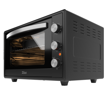 Cuptor electric Zilan ZLN2433, Putere 2000W, Capacitate 65L, Geam dublu, Timer, Termostat, 3 trepte putere, interior emailat, Negru [1]