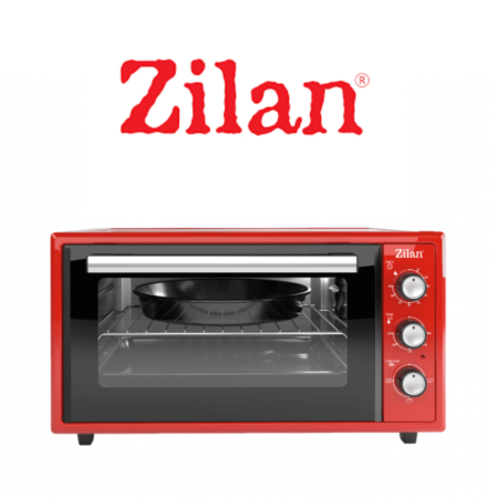 Cuptor electric Zilan ZLN5650, Putere 2000W, Capacitate 45L, Timer, Termostat, 3 trepte putere, interior emailat, Rosu [3]