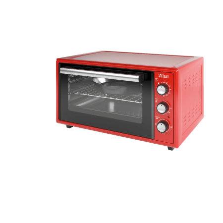Cuptor electric Zilan ZLN5650, Putere 2000W, Capacitate 45L, Timer, Termostat, 3 trepte putere, interior emailat, Rosu [1]