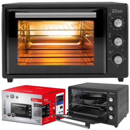 Cuptor electric Zilan ZLN8894 Negru, capacitate 35 litri, geam dublu, putere 1800 W [6]
