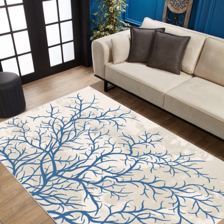 Covoare - Covor Modern Living , Dormitor  Dreptunghiular Elif KL8385AL Albastru