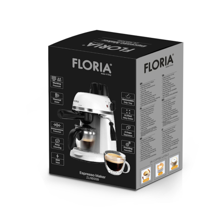 Espressor Floria ZLN9359 Alb, putere 800W, presiune de 3.5 bari, usor de curatat [2]