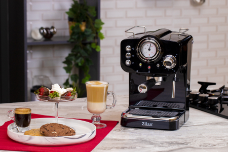 Espressor manual Zilan ZLN2991 Negru,15 Bar, 1.25 l, 1100W, Design Retro [7]