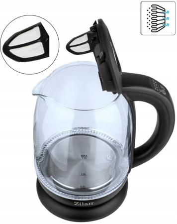 Fierbator Apa ZILAN ZLN3956, 2200W, 1.7L, Control Temperatura, Iluminare LED, Sticla [7]