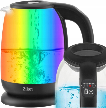 Fierbator Apa ZILAN ZLN3956, 2200W, 1.7L, Control Temperatura, Iluminare LED, Sticla [6]