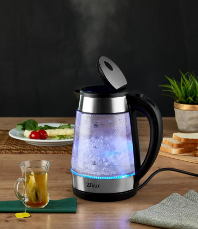Fierbator Apa ZILAN ZLN3963, 2200W, 1.7L, Iluminare LED, Sticla [5]