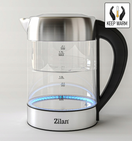 Fierbator Digital ZILAN ZLN3949, 2200W, 1.7L, Control Temperatura, Iluminare LED, Sticla-Inox [7]