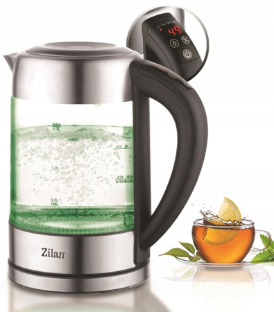 Fierbator Digital ZILAN ZLN3949, 2200W, 1.7L, Control Temperatura, Iluminare LED, Sticla-Inox [6]