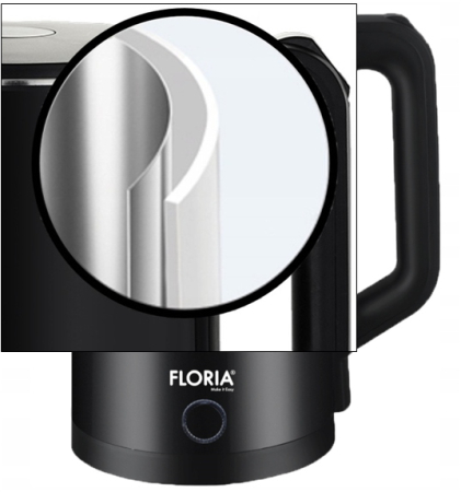 Fierbator electric Floria ZLN4919 Negru, putere 1500W, capacitate 2 L, indicator luminos [3]