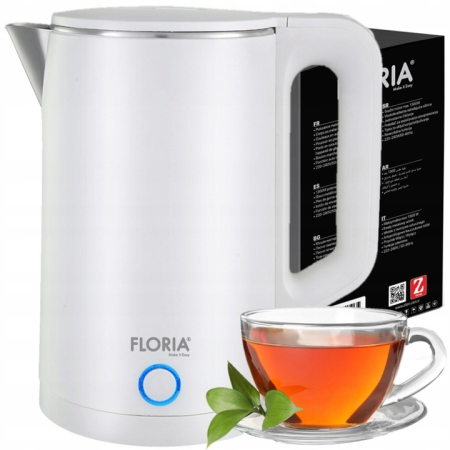 Fierbator electric Floria ZLN4920 Alb, putere 1500W, capacitate 2 litri, protectie la supraincalzire [1]