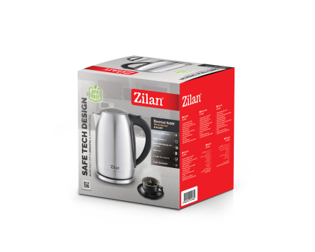 Fierbator electric Zilan ZLN1680 Wasserkocher din inox, putere maxima 2200 W, capacitate 1.7 L, filtru, Negru [2]