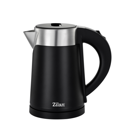 Fierbatoare - Fierbator electric Zilan ZLN3387 Negru cu pereti dublii, putere 800W, capacitate 0.8L, inox