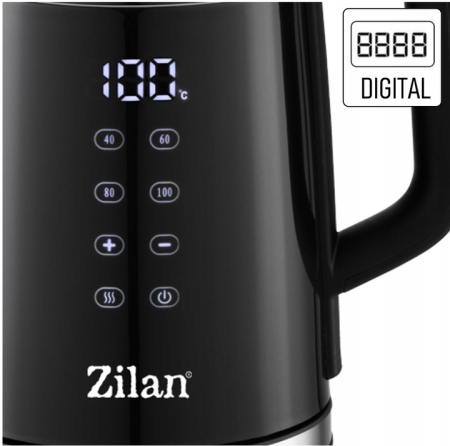 Fierbator electric Zilan ZLN7859 Negru, ecran digital, putere 2200W, panou de comanda tactil [3]