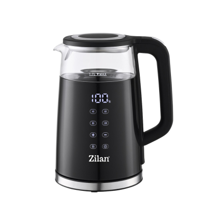 Fierbatoare - Fierbator electric Zilan ZLN7859 Negru, ecran digital, putere 2200W, panou de comanda tactil