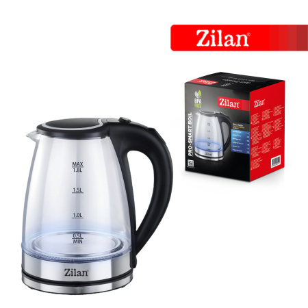 Fierbator electric Zilan ZLN8115, putere 1800 W, capacitate 1.8 litrii, transparent [4]