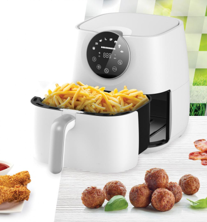 Friteuza cu aer cald Heinner Airfryer Smartfry HAF-B6WH1700, 1700w, capacitate: 5.7l, display digital cu control touch, timer 60 min, temperatura 80-200 grade, 8 programe presetate, suport teflonat de [4]
