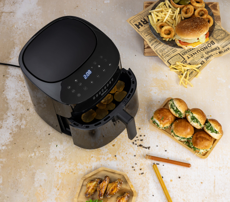 Friteuza cu aer cald Zilan ZLN7999 Negru, putere 1800 W, ecran digital, panou cu comenzi tactile [10]