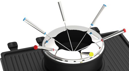 Gratar electric cu fondue Zilan ZLN8856, raclette, putere 1400 W, indicator luminos [4]