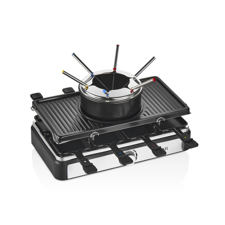 Aparate pentru gatit - Gratar electric cu fondue Zilan ZLN8856, raclette, putere 1400 W, indicator luminos