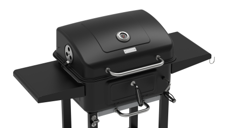 Gratar pentru exterior Zilan ZLN3574, Fabricat din materiale durabile, Grila de gatit 54x42.5 cm din otel cromat, Termometru incorporat, Mobilitate pe roti [2]