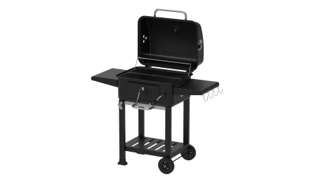 Gratar pentru exterior Zilan ZLN3574, Fabricat din materiale durabile, Grila de gatit 54x42.5 cm din otel cromat, Termometru incorporat, Mobilitate pe roti [3]