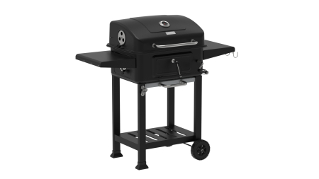 Gratare electrice - Gratar pentru exterior Zilan ZLN3574, Fabricat din materiale durabile, Grila de gatit 54x42.5 cm din otel cromat, Termometru incorporat, Mobilitate pe roti