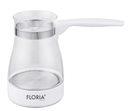 Ibrice - Ibric electric Floria ZLN8139 Alb, carcasa din sticla, capacitate de 0.5 Litri, putere 800W