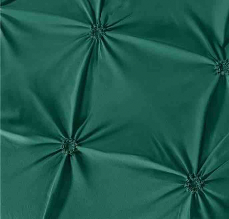 Lenjerie de pat cu pliuri, tesatura tip finet, pat 2 persoane, 6 piese - Verde [1]