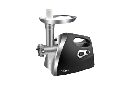 Masini de tocat - Masina de tocat carne ZILAN ZLN7599,Negru 1200W, Tava si panou inox, Accesorii umplut carnati, Functie revers, 1.6kg/min,