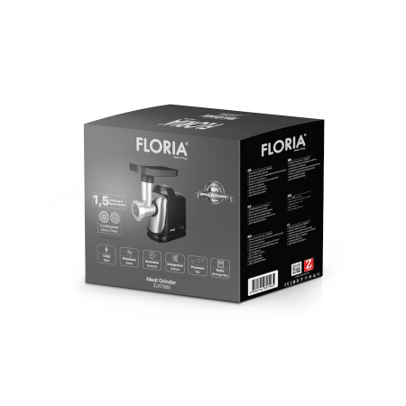 Masina de tocat Floria ZLN7965 Neagra, putere 1300W, doua site, functie de revers, lama din otel [1]