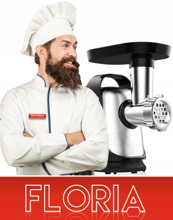 Masina de tocat Floria ZLN7965 Neagra, putere 1300W, doua site, functie de revers, lama din otel [6]
