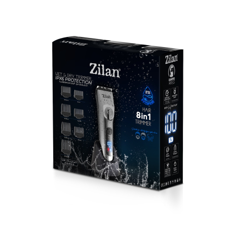 Masina de tuns profesionala Zilan ZLN8702 rezistenta la apa cu protectie IPX6, 8 nivele de taiere [6]