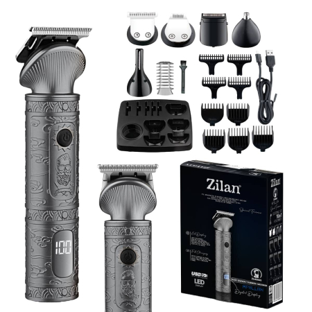 Aparate de ras si tuns - Masina de tuns Zilan ZLN8665 cu 6 capete, 8 nivele de taiere, capete rezistente la spalare