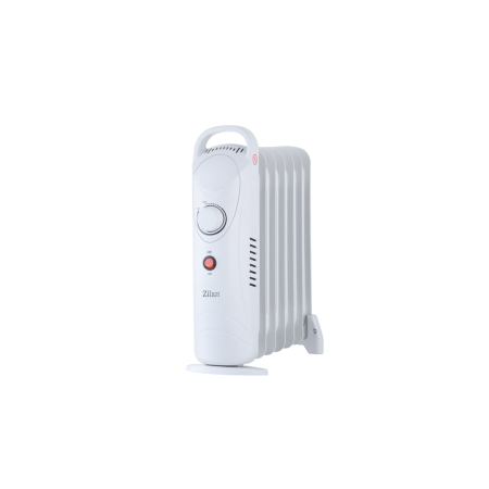Calorifere electrice - Mini calorifer Zilan ZLN4980 cu ulei si 7 elementi, termostat, baza separata de elementi, Alb