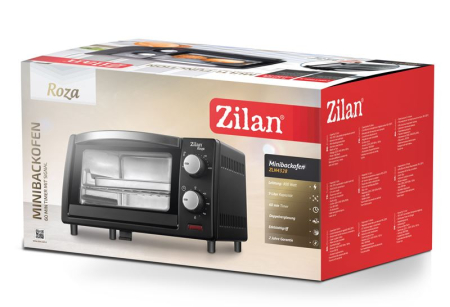 Mini cuptor Zilan-Roza ZLN4328, 9L, 800W, Geam dublu, Temporizator 60 min [12]
