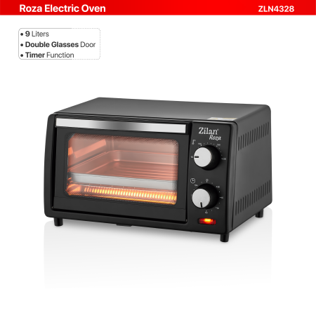 Mini cuptor Zilan-Roza ZLN4328, 9L, 800W, Geam dublu, Temporizator 60 min [11]